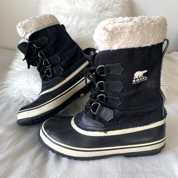 Sorel Black Waterproof Winter Boots